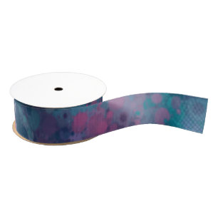 Abstract Painterly Splatter Grosgrain Ribbon