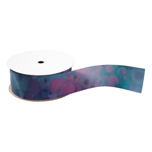Abstract Painterly Splatter Grosgrain Ribbon (Spool)