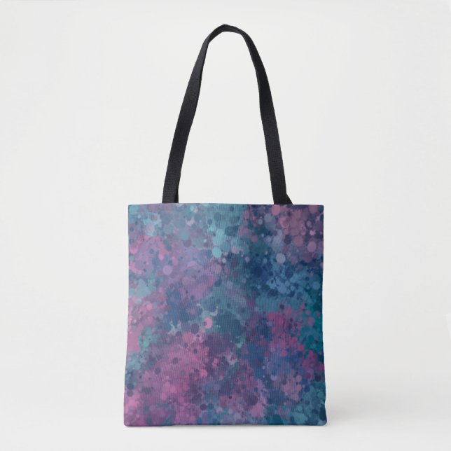 Abstract Painterly Splatter Tote Bag (Front)
