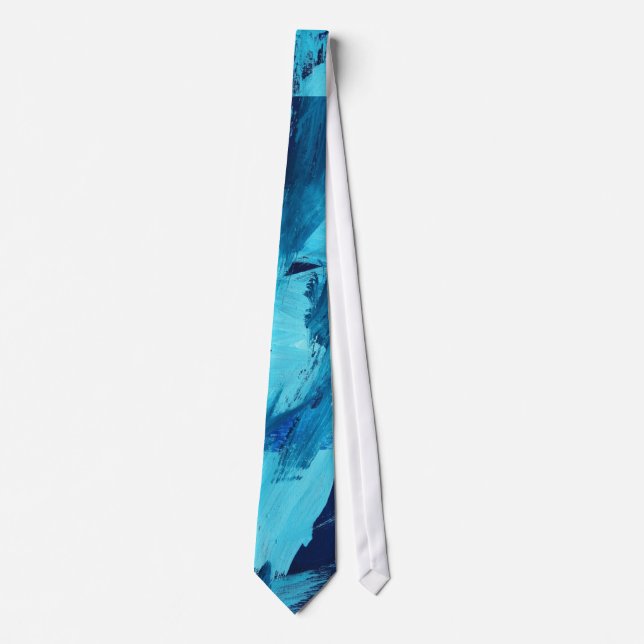Abstract Painting 68 Ocean Tide Tie (Front)