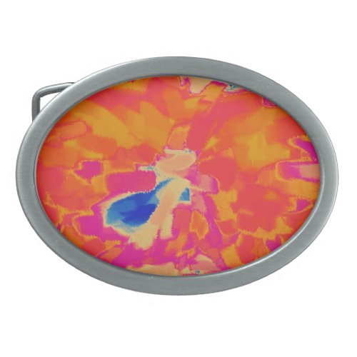 Abstract Painting  Abstract Art 16 Oval Belt Buckle