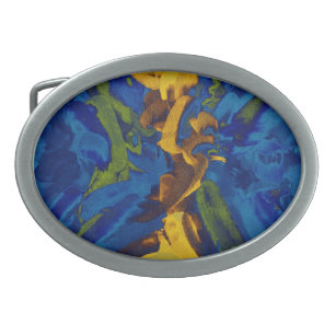 Abstract Painting   Abstract Art 9 Oval Belt Buckle