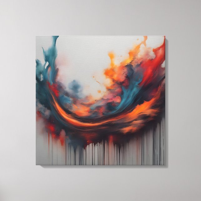 Abstract painting art canvas print (Front)
