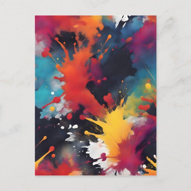 Abstract painting art postcard (Front)