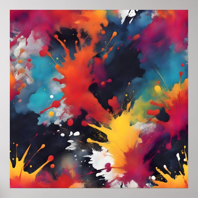 Abstract painting art poster (Front)