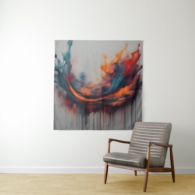 Abstract painting art tapestry (In Situ)
