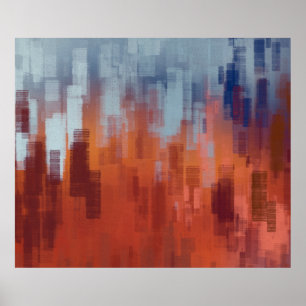 Abstract painting backdrop on concrete wall. Color Poster