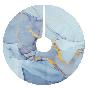Abstract Painting Background: Colorful Oil Paint. Brushed Polyester Tree Skirt