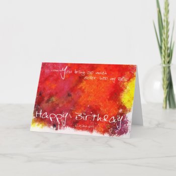 Abstract Painting Birthday Card by William63 at Zazzle