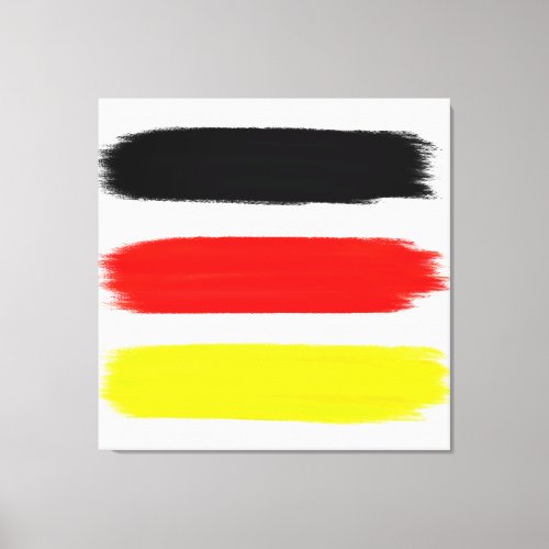 Abstract Painting  Black Red Yellow Canvas Print