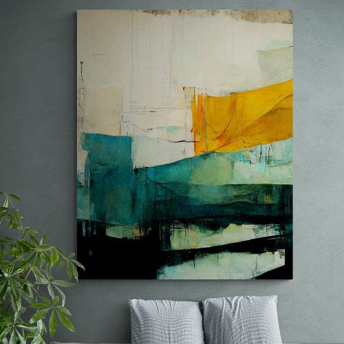 Abstract Painting Blest Waters   Canvas Print