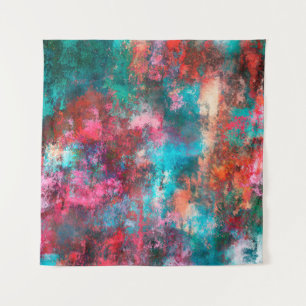 Abstract painting. Brushstrokes, spots of paint. M Tapestry