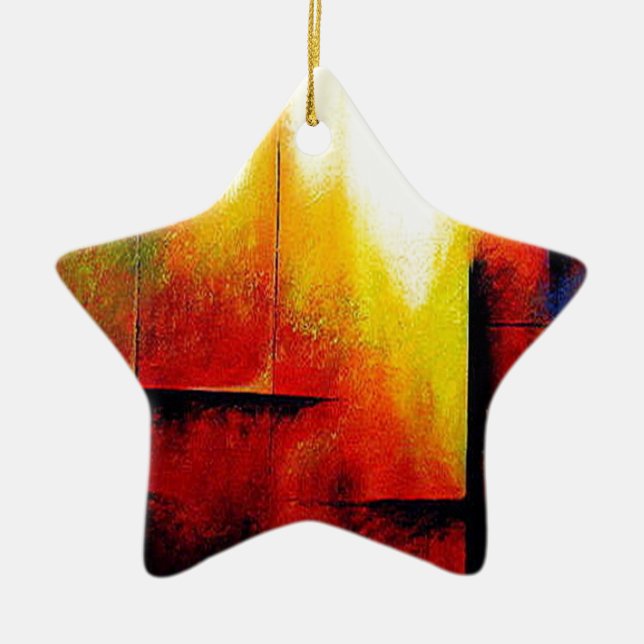 Abstract Painting by Hizli Ceramic Ornament (Front)