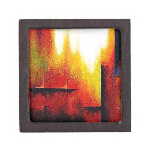 Abstract Painting by Hizli Jewelry Box