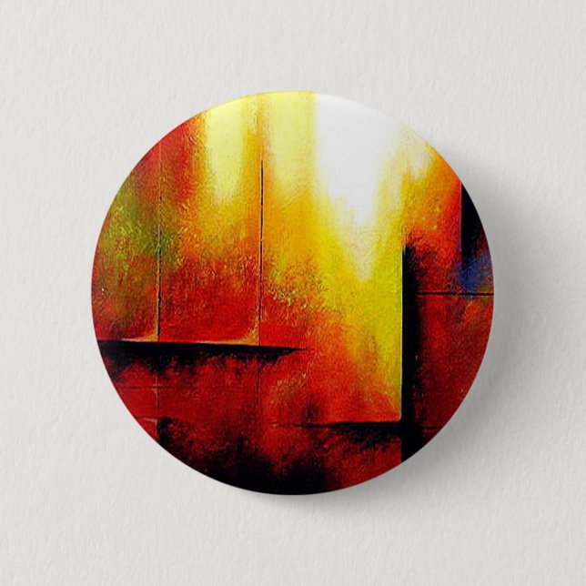 Abstract Painting by Hizli Pinback Button (Front)
