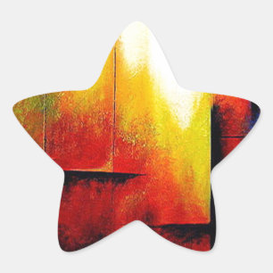 Abstract Painting by Hizli Star Sticker