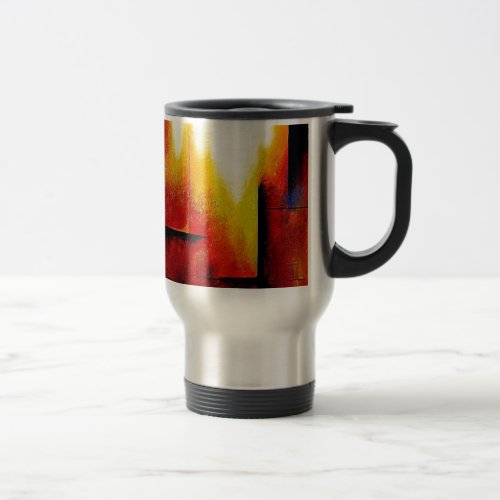 Abstract Painting by Hizli Travel Mug