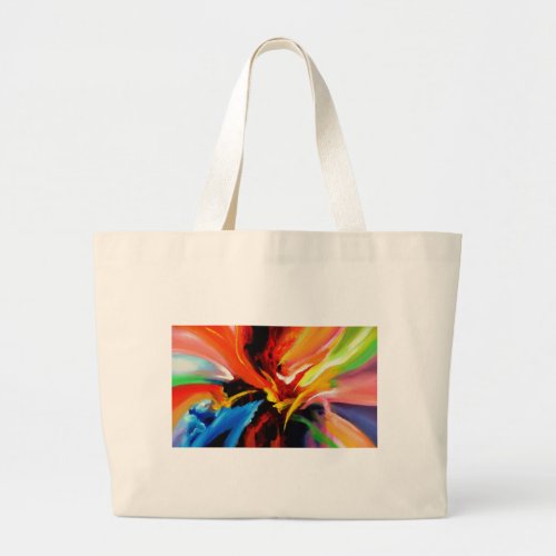 Abstract Painting by Serdar Hizli Large Tote Bag