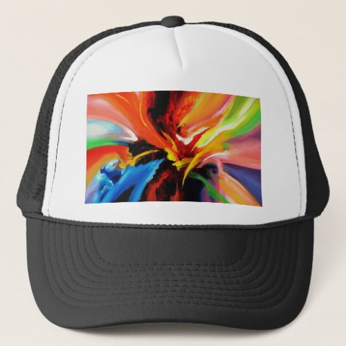 Abstract Painting by Serdar Hizli Trucker Hat