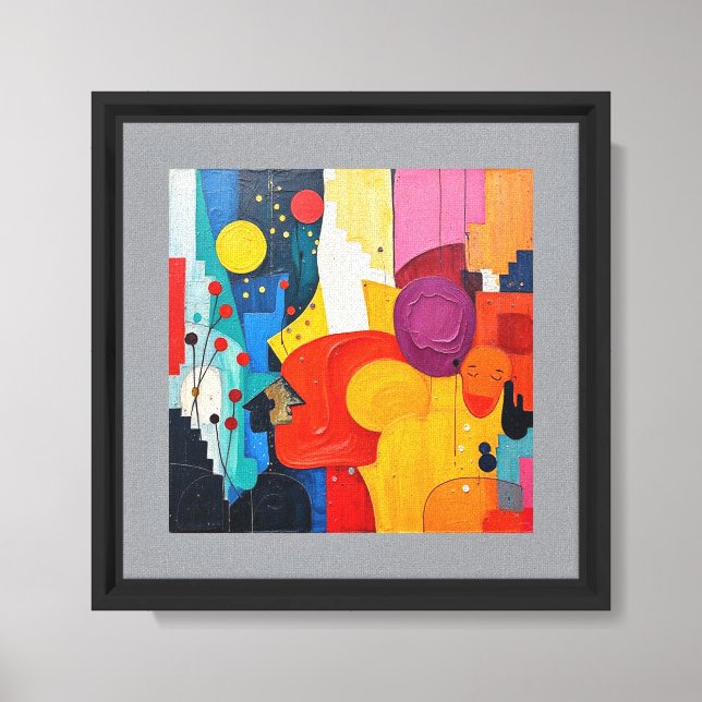 Abstract painting canvas print (Front)