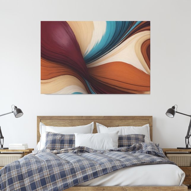 Abstract painting  canvas print (Insitu(Bedroom))