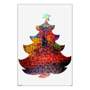 Abstract painting - Christmas tree Wall Sticker
