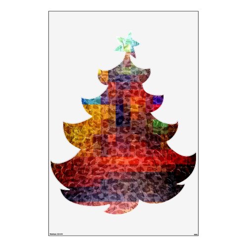 Abstract painting _ Christmas tree Wall Sticker