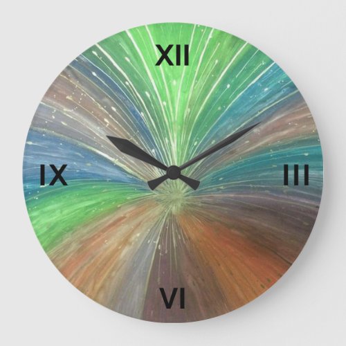 Abstract painting clock