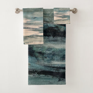 Abstract Painting Coastal Boho Bath Towel Set