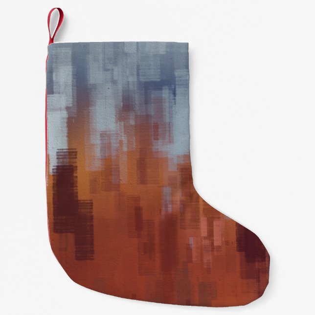 Abstract painting, colorful concrete wall. small christmas stocking (Front)