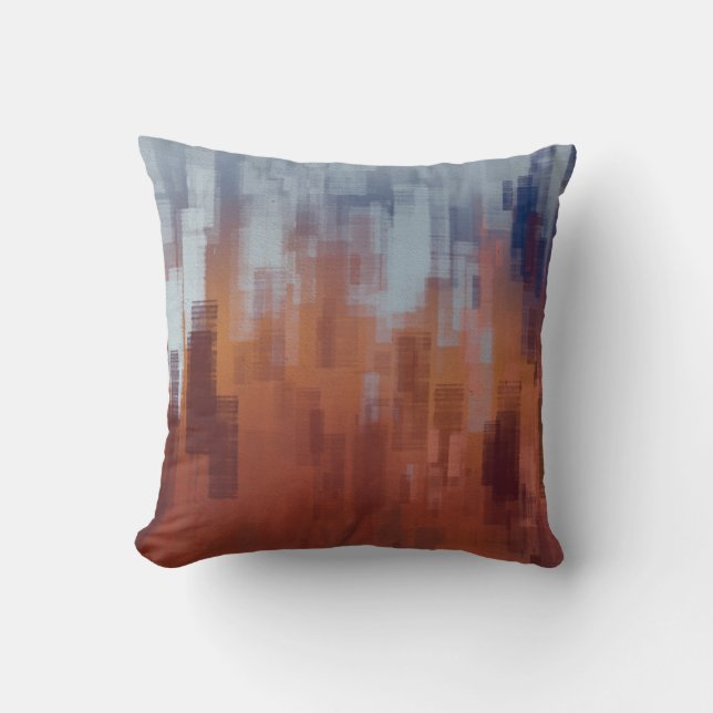Abstract painting, colorful concrete wall. throw pillow (Front)