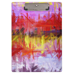 Abstract Painting Colorful Paint Brush #2 Clipboard