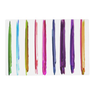 Abstract Painting Colorful Paint Brush Strokes #2 Placemat