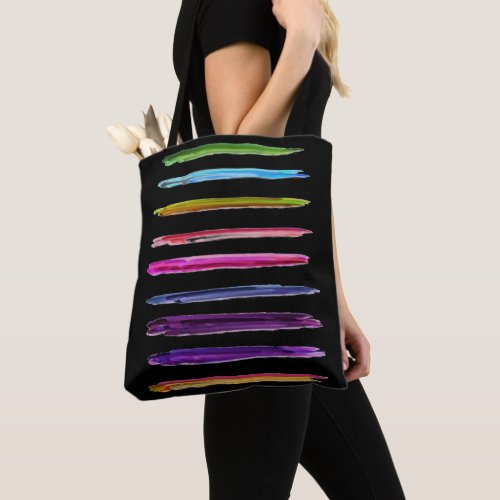 Abstract Painting Colorful Paint Brush Strokes 2 Tote Bag