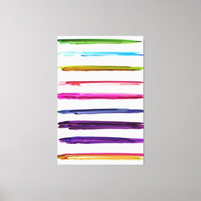 Abstract Painting Colorful Paint Brush Strokes Canvas Print (Front)