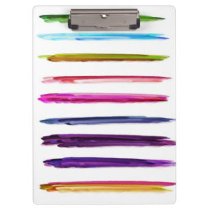 Abstract Painting   Colorful Paint Brush Strokes Clipboard