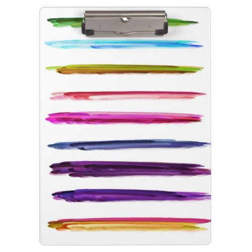 Abstract Painting  Colorful Paint Brush Strokes Clipboard