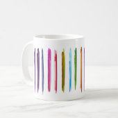 Abstract Painting | Colorful Paint Brush Strokes Coffee Mug (Front Left)