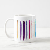 Abstract Painting | Colorful Paint Brush Strokes Coffee Mug (Left)