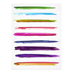 Abstract Painting Colorful Paint Brush Strokes Photo Print