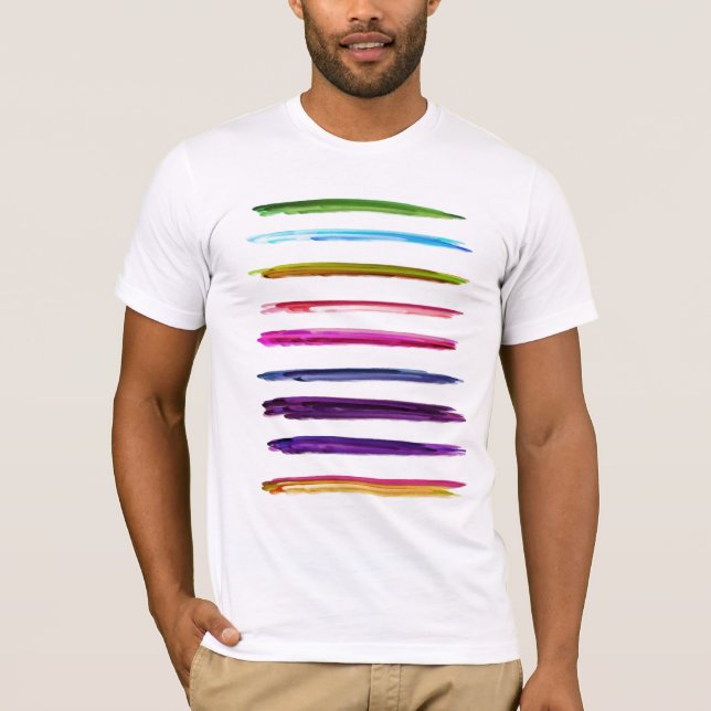 Abstract Painting | Colorful Paint Brush Strokes T-Shirt (Front)