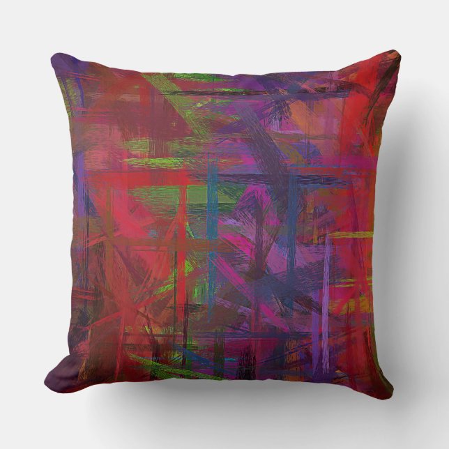 Abstract Painting Colors #19 Throw Pillow (Front)