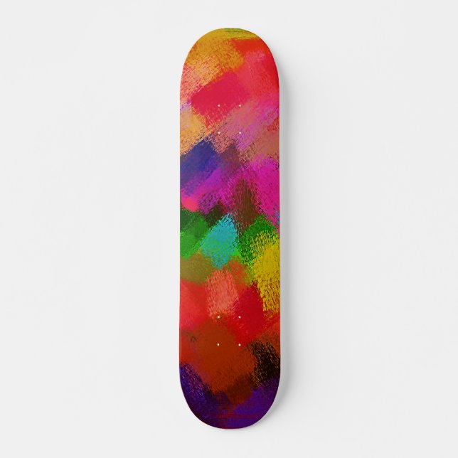 Abstract Painting Colors #3 Skateboard (Front)