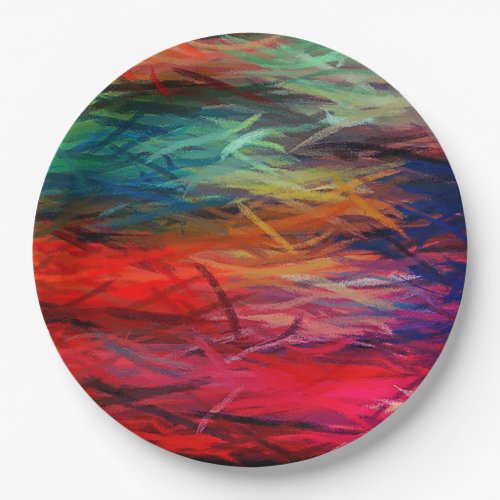 Abstract Painting Colors 55 Paper Plates