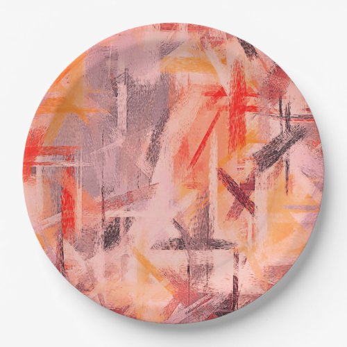 Abstract Painting Colors 67 Paper Plates