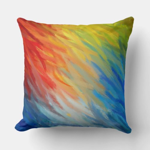 Abstract Painting Colors 73 Throw Pillow