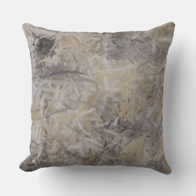 Abstract Painting Colors Throw Pillow (Front)