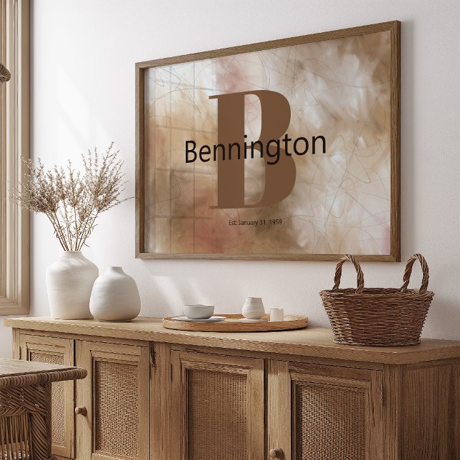 Abstract Painting Custom Last Name Decor Prints (Creator Uploaded)