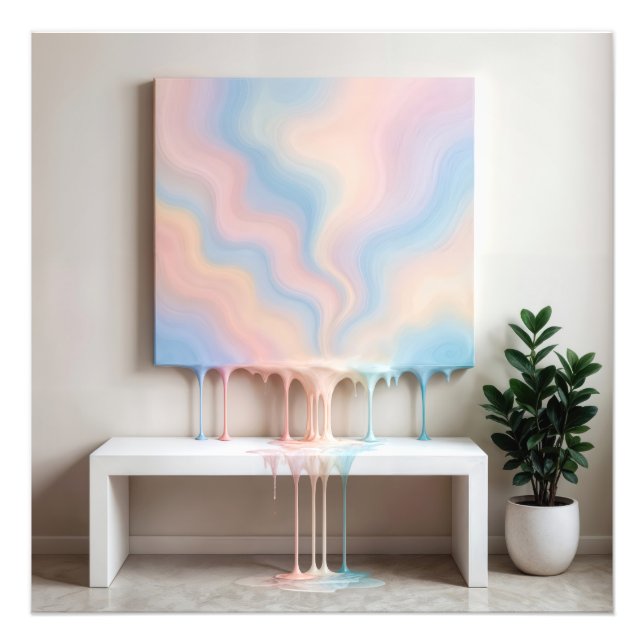 Abstract Painting Dripping on a Bench  Photo Print (Front)