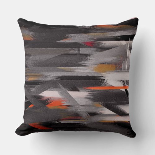 Abstract Painting Dynamic Colors 14 Throw Pillow